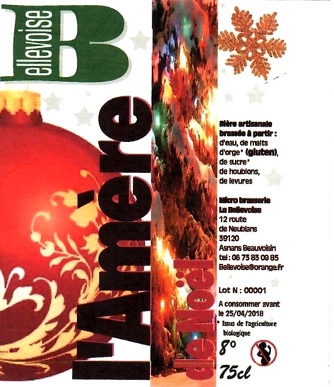 etiquette BRASSERIE LA BELLEVOISE 12