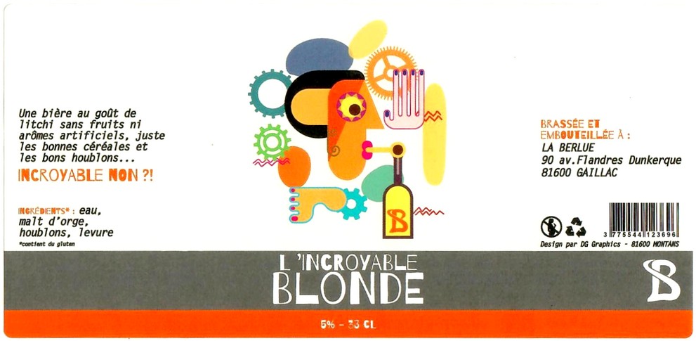 Etiquette BRASSERIE LA BERLUE 01