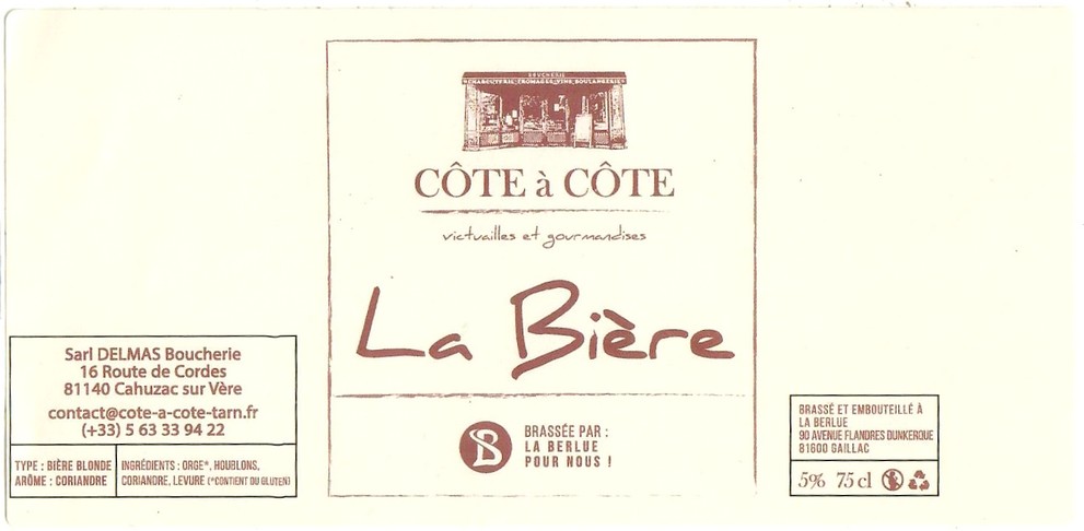 Etiquette BRASSERIE LA BERLUE 06