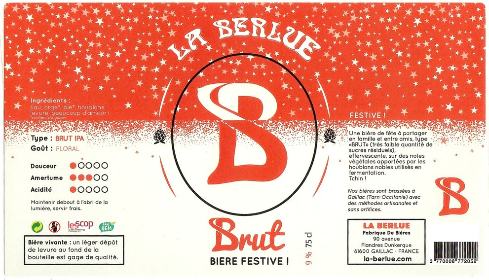 Etiquette BRASSERIE LA BERLUE 08