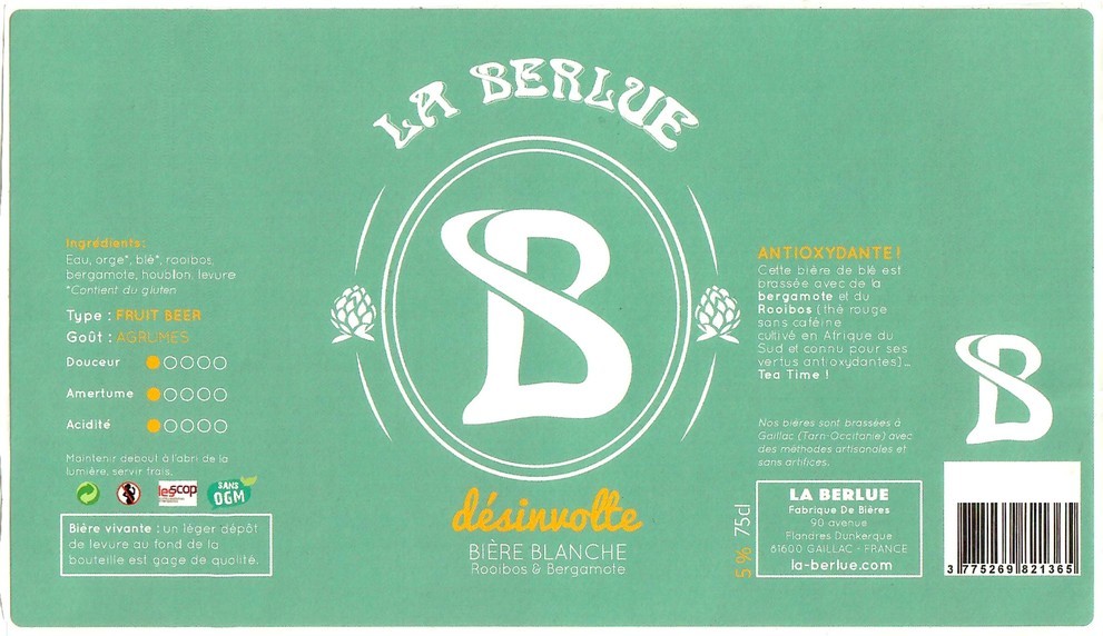Etiquette BRASSERIE LA BERLUE 09