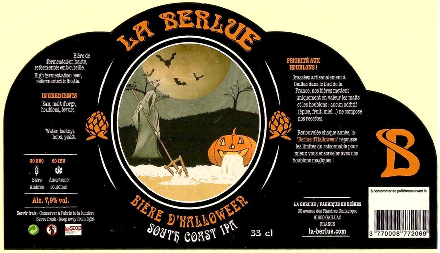 Etiquette BRASSERIE LA BERLUE 16