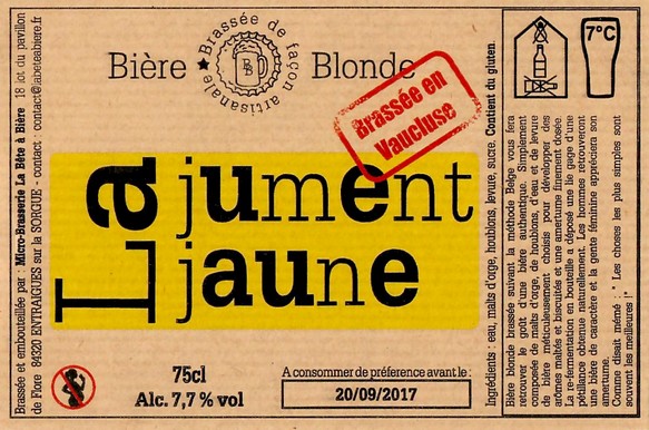 Etiquette BRASSERIE LA BETE A BIERE 07