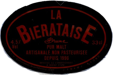 �tiquette BRASSERIE LA BIERATAISE 01