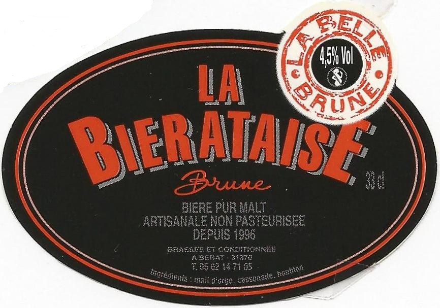 �tiquette BRASSERIE LA BIERATAISE 20