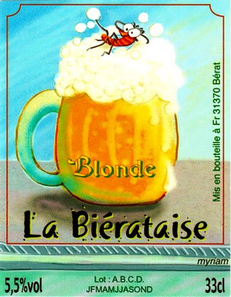 etiquette BRASSERIE LA BIERATAISE 44