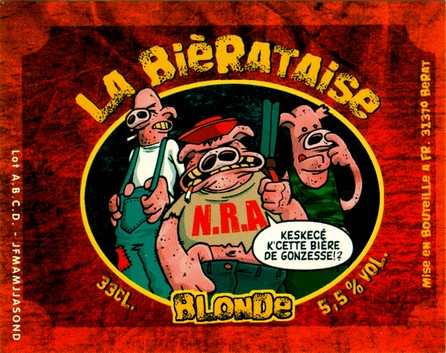 etiquette BRASSERIE LA BIERATAISE 74