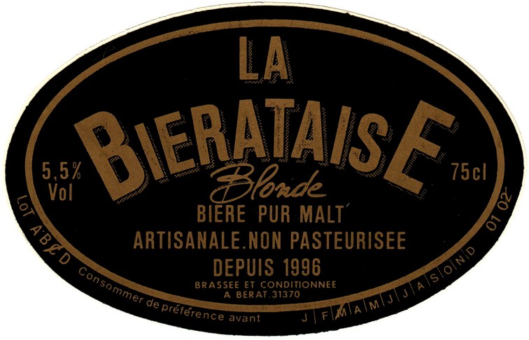 etiquette BRASSERIE LA BIERATAISE 76