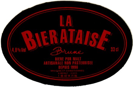 etiquette BRASSERIE LA BIERATAISE 80