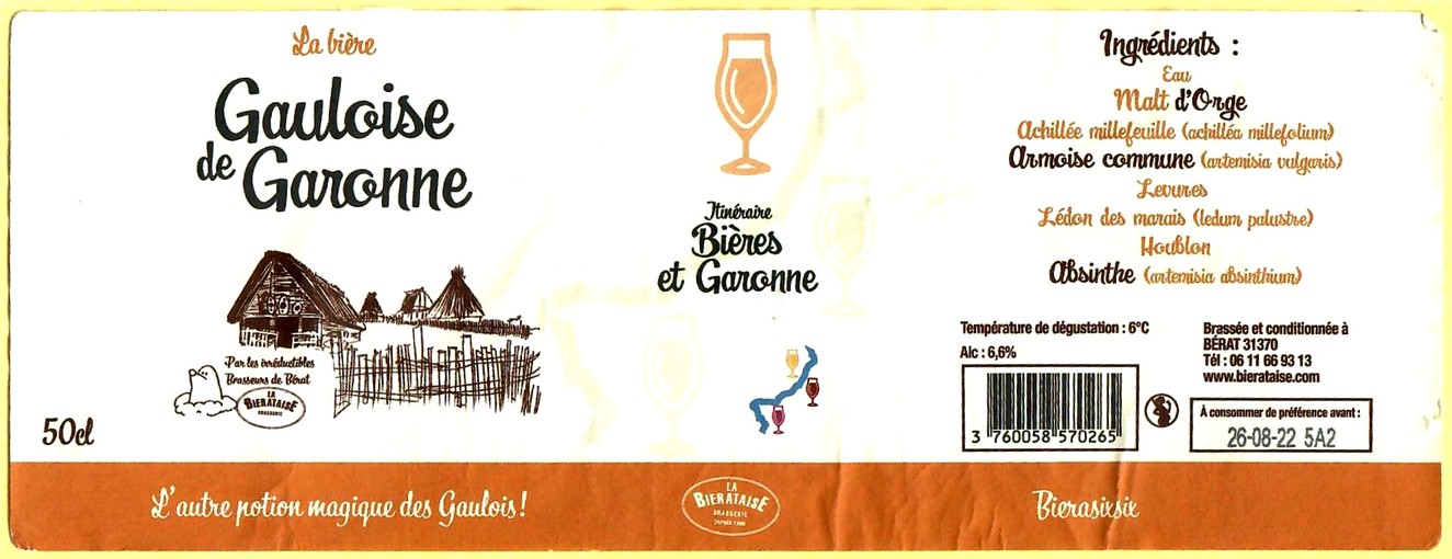 etiquette BRASSERIE LA BIERATAISE 89