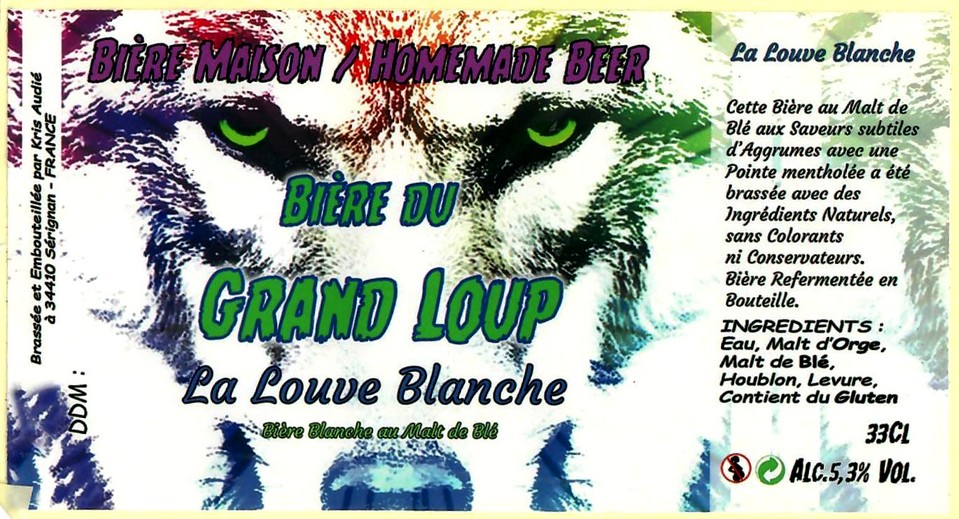 Etiquette BRASSERIE LA BIERE DU GRAND LOUP 04