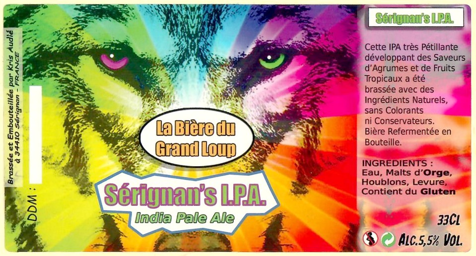 Etiquette BRASSERIE LA BIERE DU GRAND LOUP 15