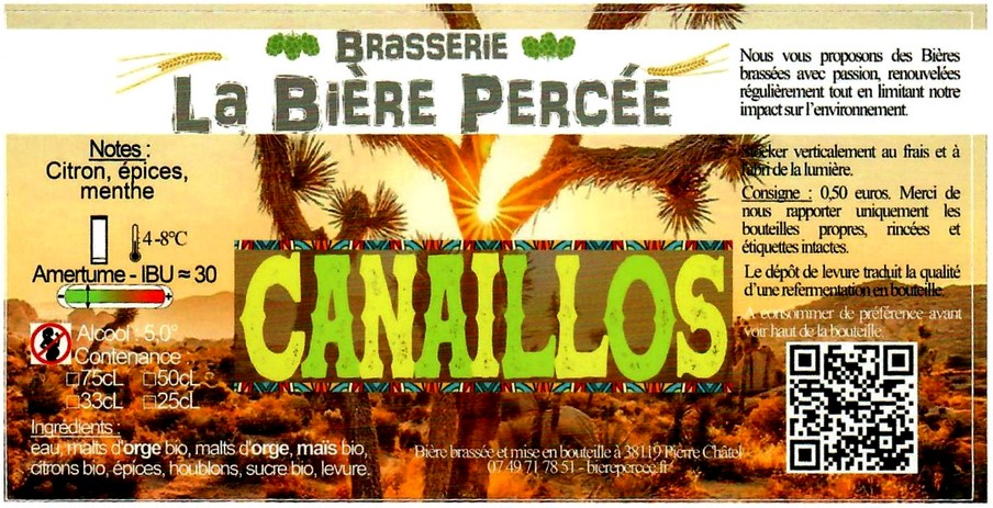 Etiquette BRASSERIE LA BIERE PERCEE 03