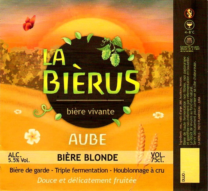 etiquette BRASSERIE LA BIERUS 01