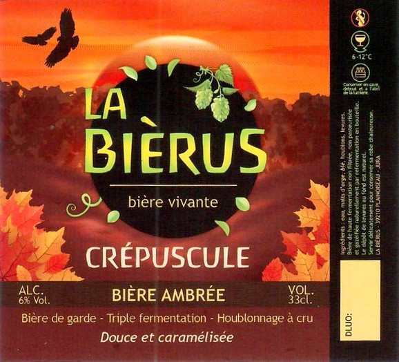 Etiquette BRASSERIE LA BIERUS 08