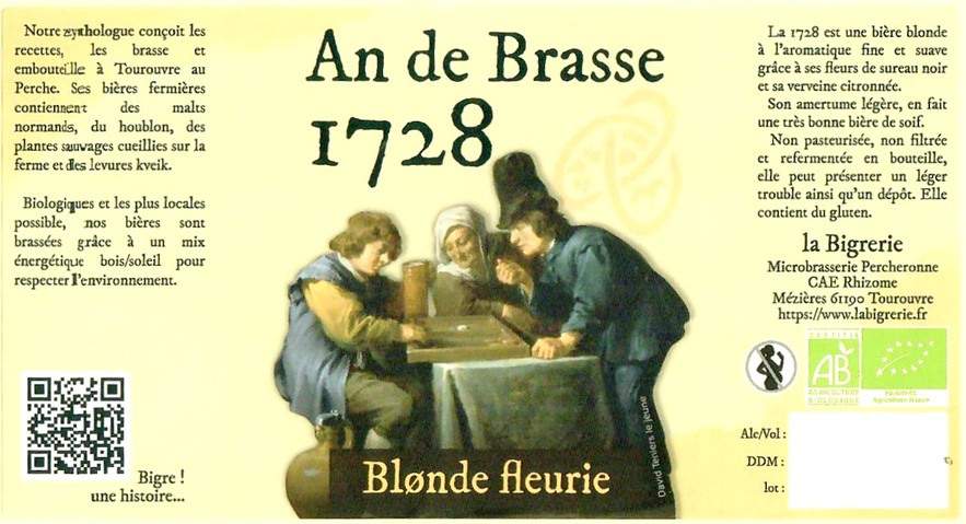 Etiquette BRASSERIE LA BIGRERIE 01