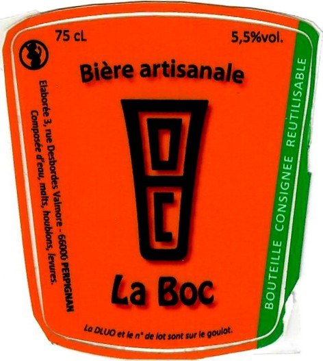 etiquette BRASSERIE LA BOC 01