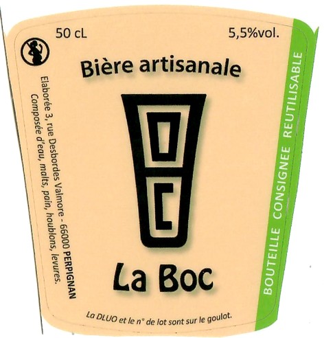 Etiquette BRASSERIE LA BOC 09