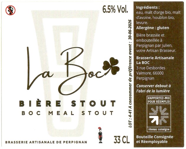 Etiquette BRASSERIE LA BOC 12