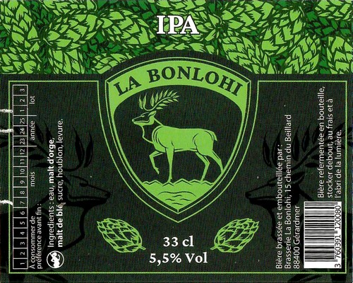 Etiquette BRASSERIE LA BONLOHI 02