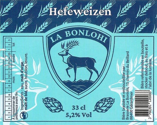 Etiquette BRASSERIE LA BONLOHI 04