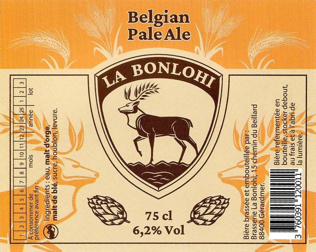 Etiquette BRASSERIE LA BONLOHI 06