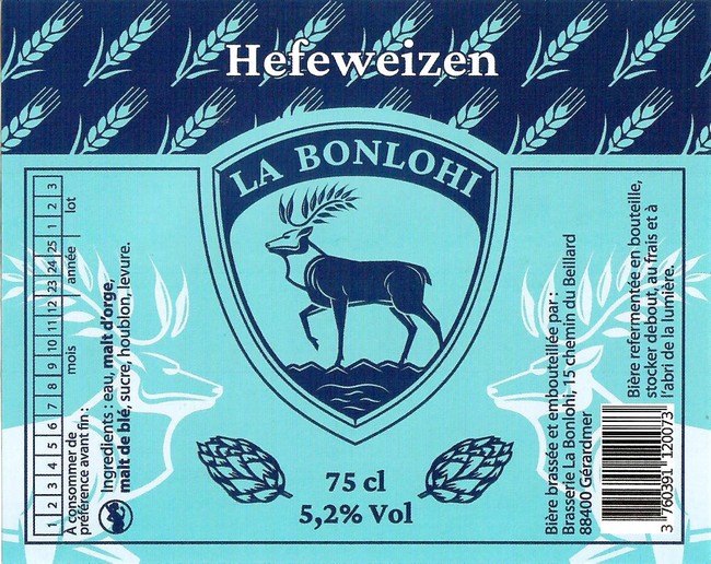 Etiquette BRASSERIE LA BONLOHI 08