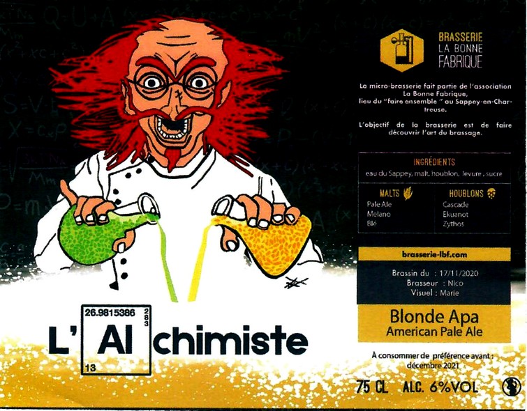 etiquette BRASSERIE LA BONNE FABRIQUE 14