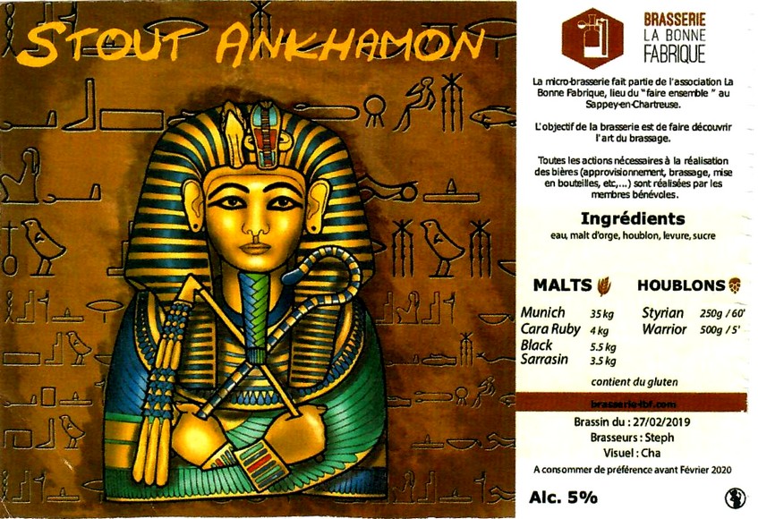 etiquette BRASSERIE LA BONNE FABRIQUE 17