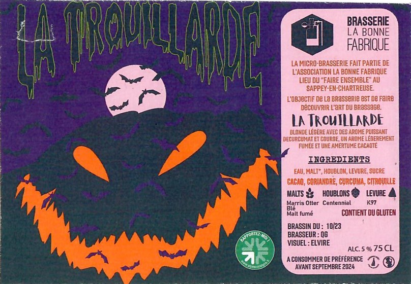 Etiquette BRASSERIE LA BONNE FABRIQUE 29