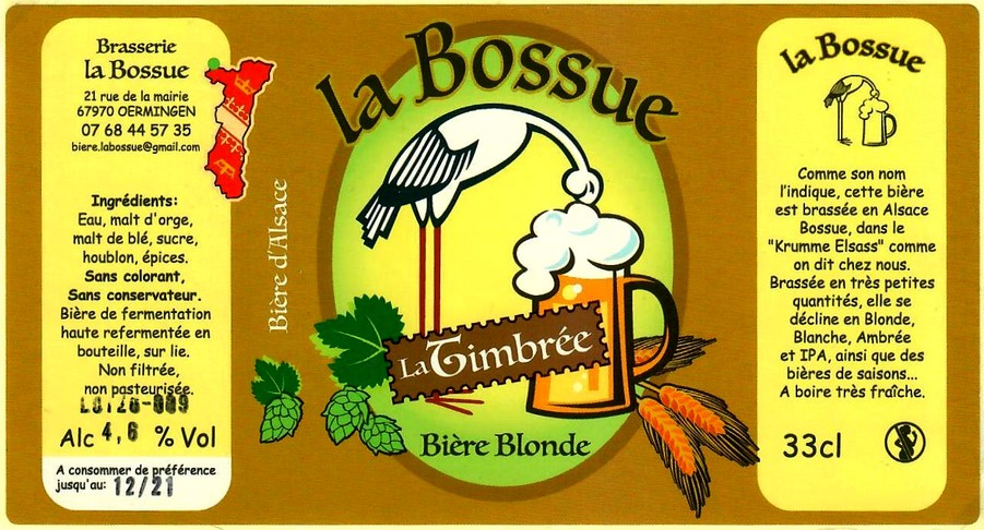 etiquette BRASSERIE LA BOSSUE 01