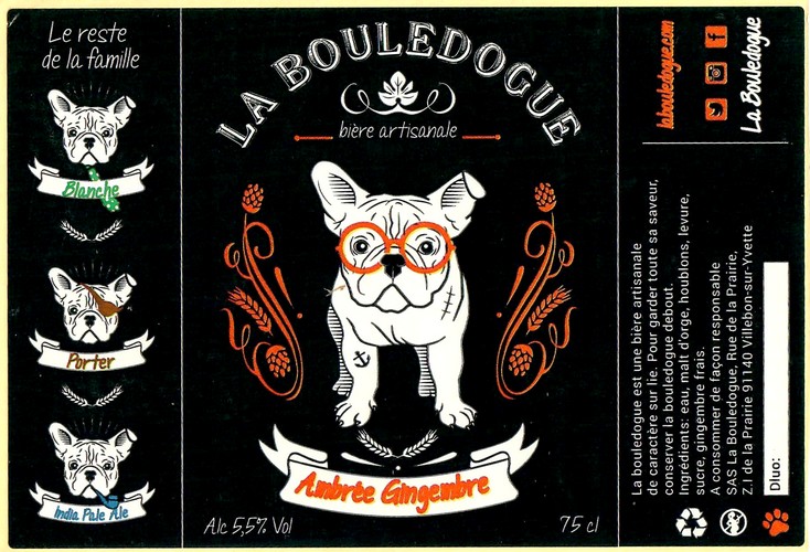 Etiquette BRASSERIE LA BOULEDOGUE 01