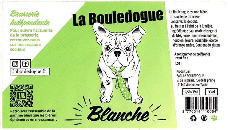 Etiquette BRASSERIE LA BOULEDOGUE 13