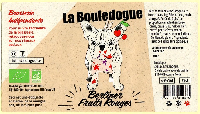 Etiquette BRASSERIE LA BOULEDOGUE 16