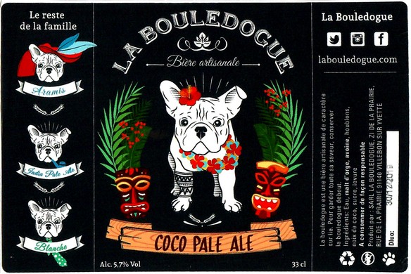 Etiquette BRASSERIE LA BOULEDOGUE 23