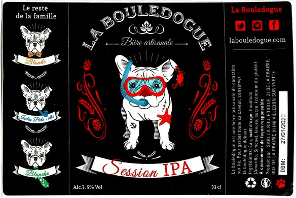 Etiquette BRASSERIE LA BOULEDOGUE 24