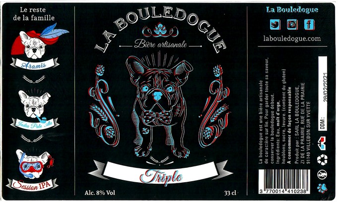 Etiquette BRASSERIE LA BOULEDOGUE 25