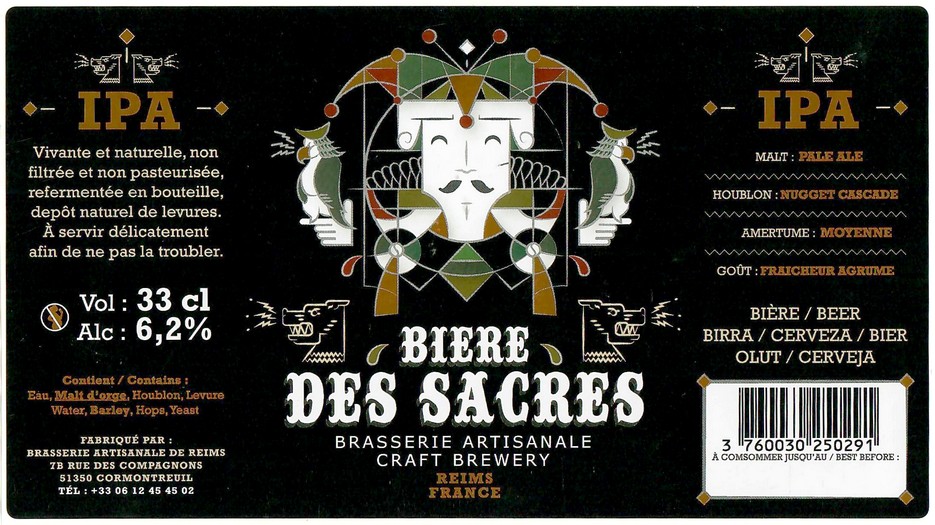 Etiquette BRASSERIE LA BOUQUINE 39