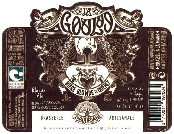 Etiquette BRASSERIE LA BOURIANE 04