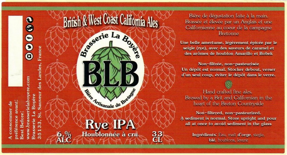 etiquette BRASSERIE LA BOYERE 08