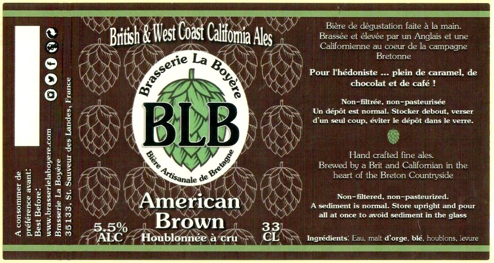 Etiquette BRASSERIE LA BOYERE 16