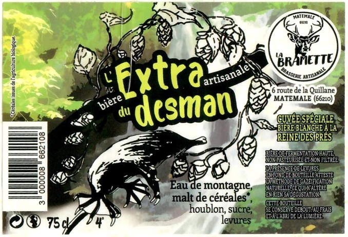 Etiquette BRASSERIE LA BRAMETTE 07