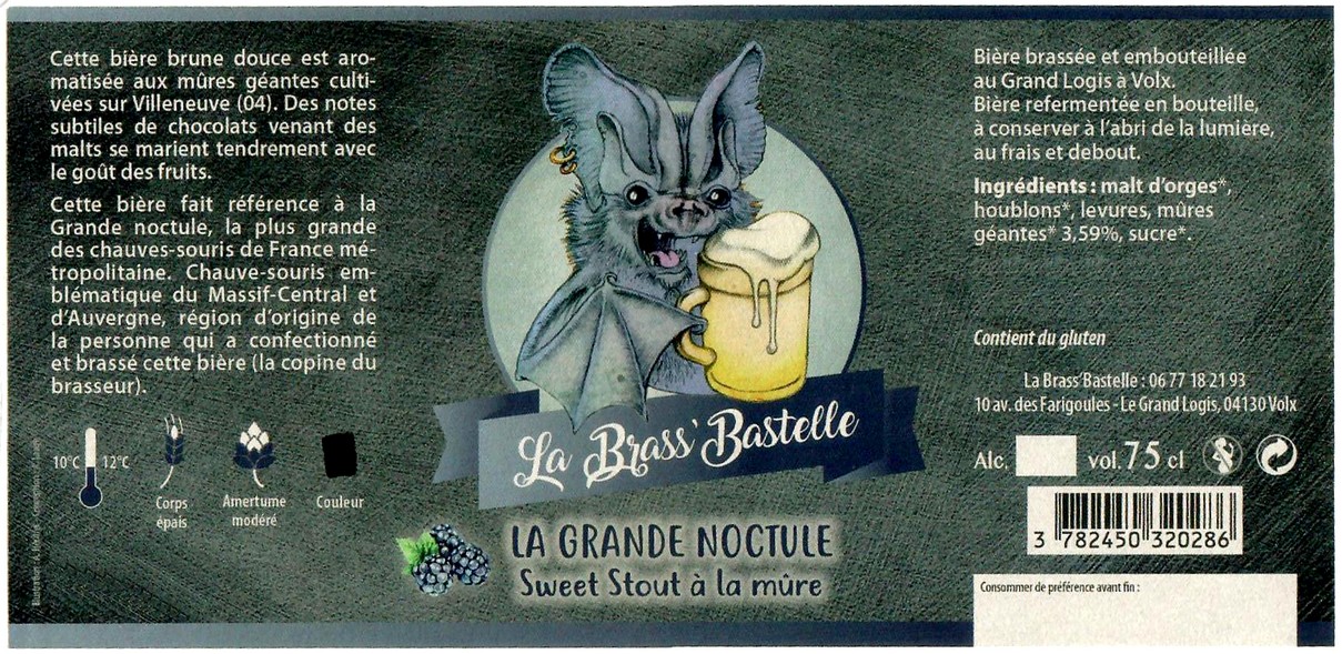 Etiquette BRASSERIE LA BRASS'BASTELLE 06