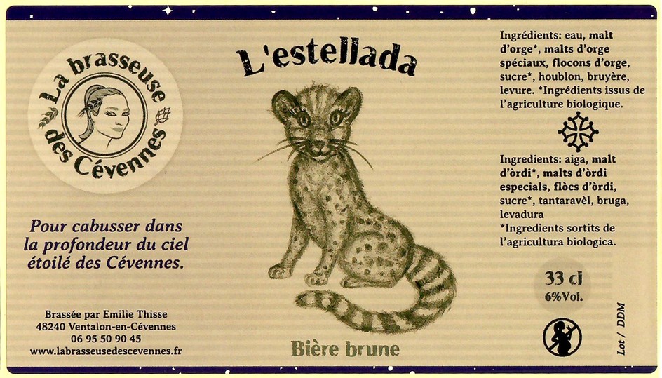 Etiquette BRASSERIE LA BRASSEUSE DES CEVENNES 02