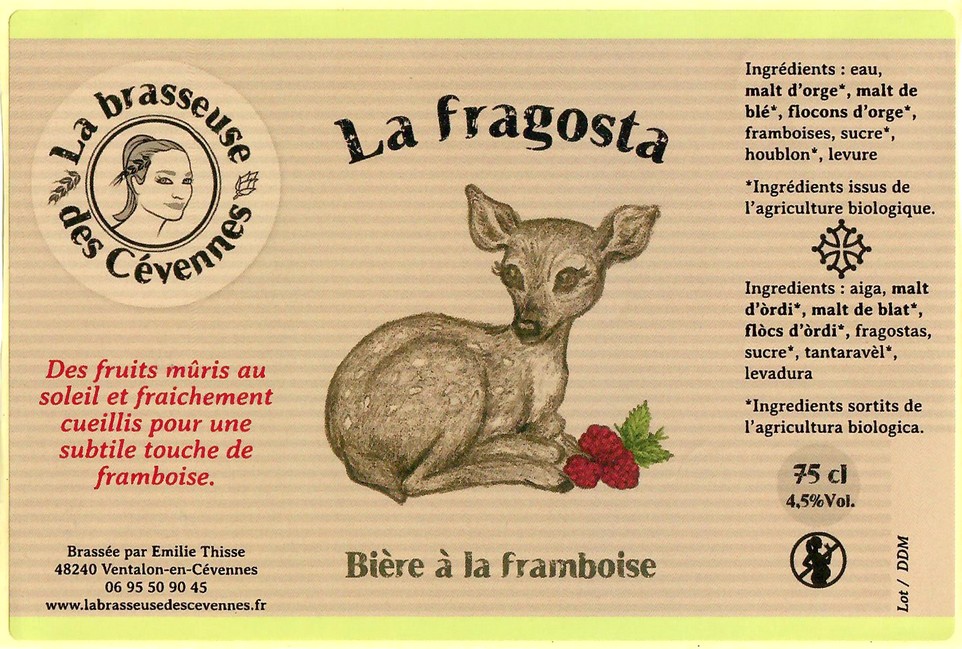 Etiquette BRASSERIE LA BRASSEUSE DES CEVENNES 04