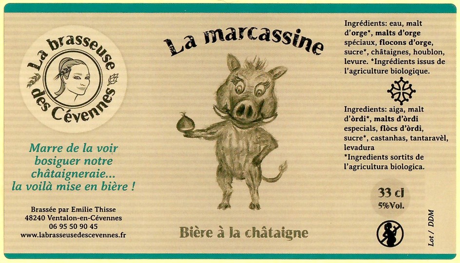 Etiquette BRASSERIE LA BRASSEUSE DES CEVENNES 05