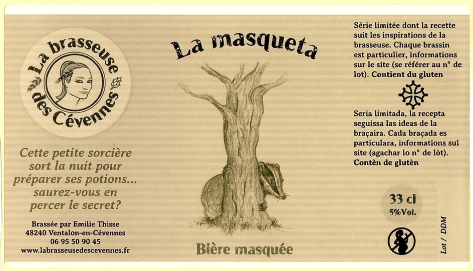 Etiquette BRASSERIE LA BRASSEUSE DES CEVENNES 07