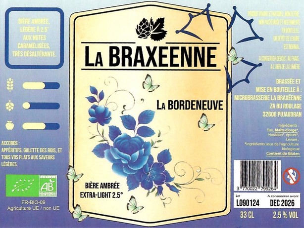 Etiquette BRASSERIE LA BRAXEENNE 32 08