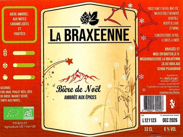 Etiquette BRASSERIE LA BRAXEENNE 32 10