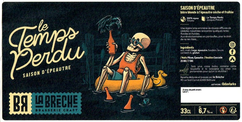 Etiquette BRASSERIE LA BRECHE 01